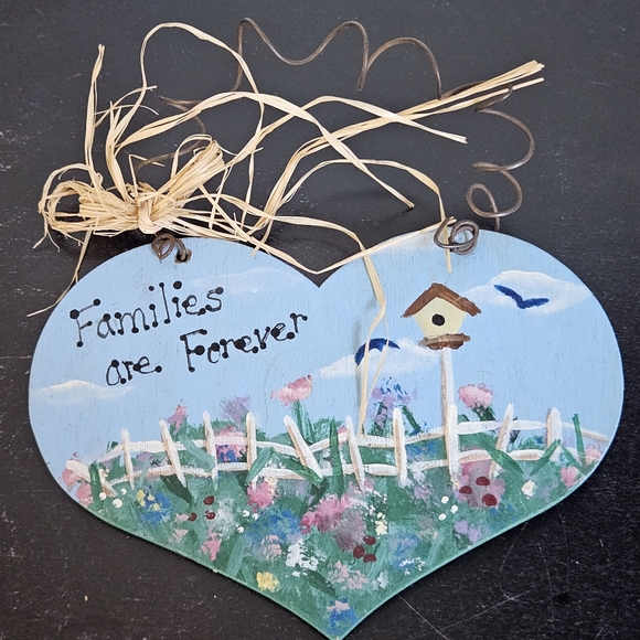 Vintage Country Theme Heart Shaped Handmade Wooden Heart Signs Y2K 1990s Wall - Picture 2 of 6